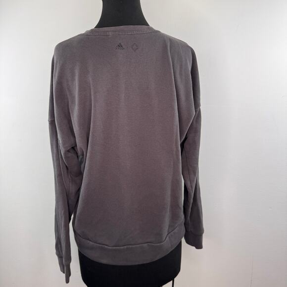 Adidas x Wanderlust Gray Sweatshirt Cotton Crew Neck Drop Shoulder Size Large L - Picture 3 of 6